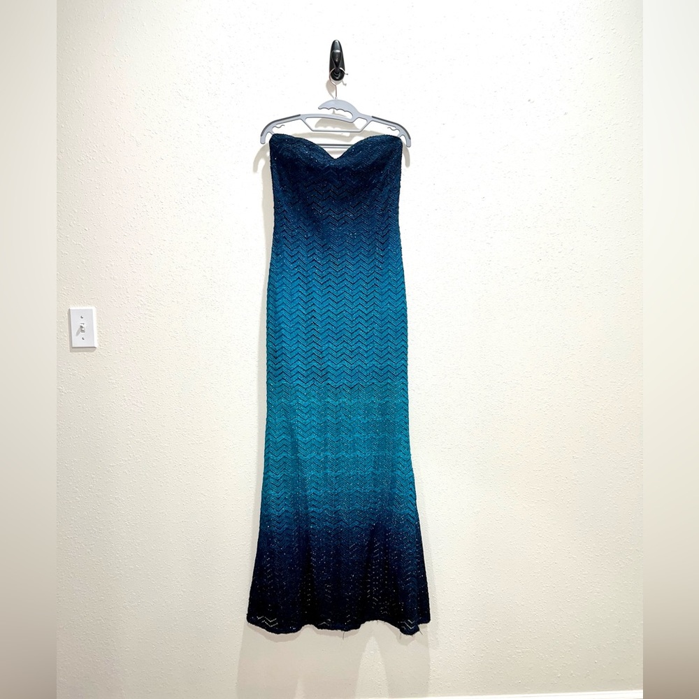 Strapless Sequin blue / Ombré Prom/ special event dress